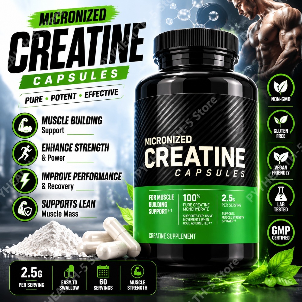 Nutrition Fitness - Creatine 2.5g Capsules for Adults -