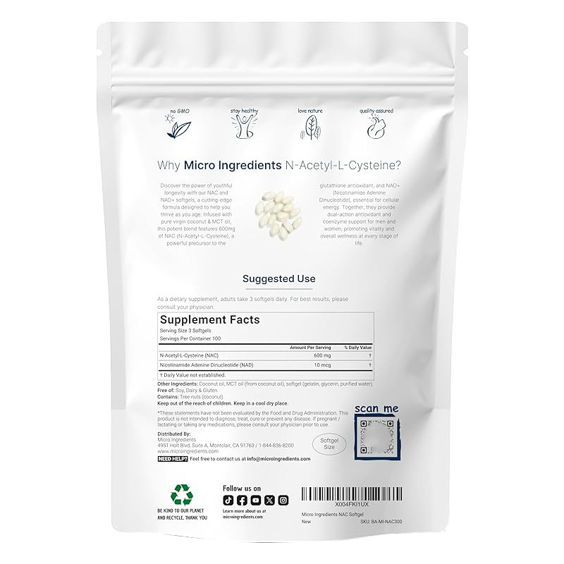 NAC 600mg Softgels with NAD+ C - Mct Oil Coconut ulasan dan harga
