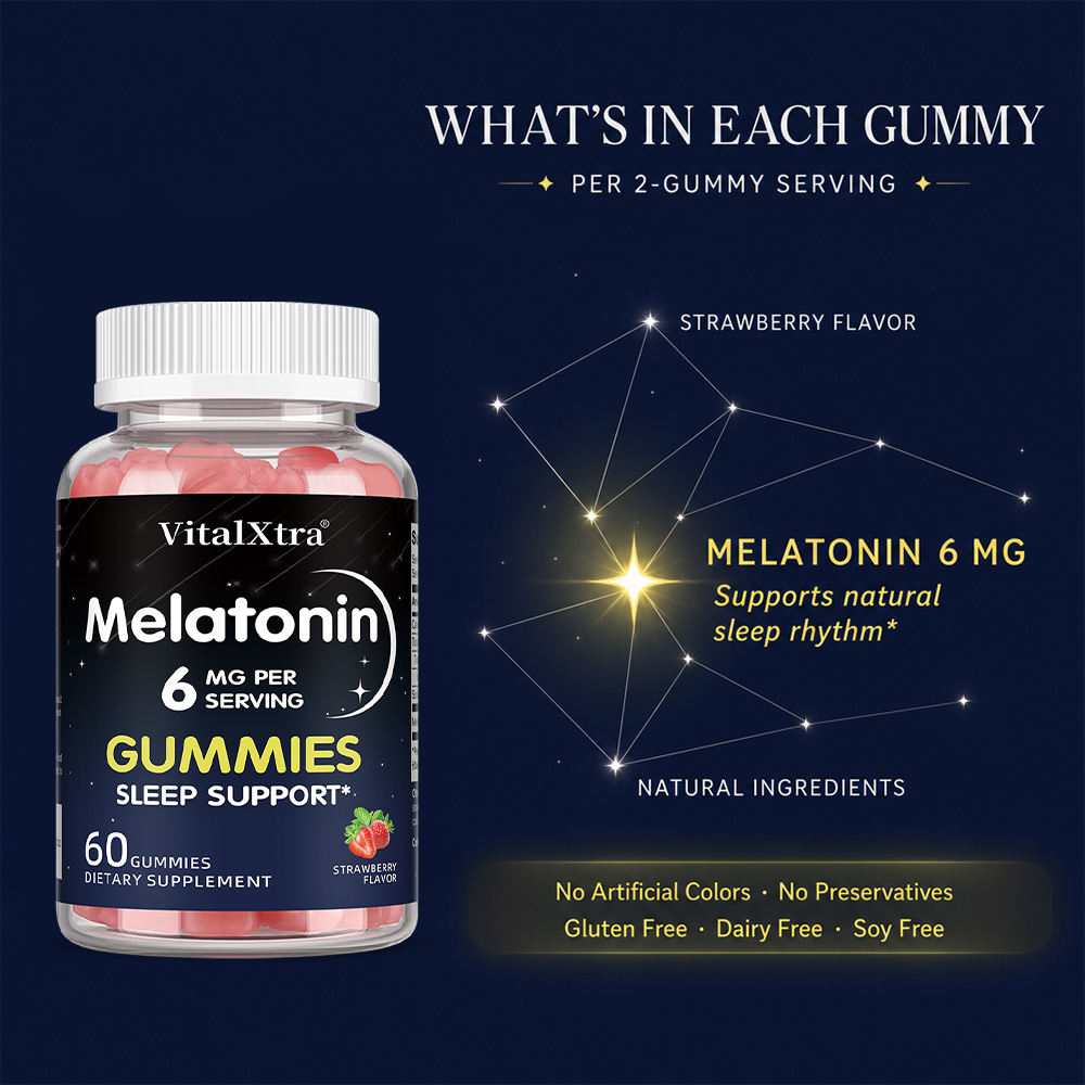 Melatonin Gummies 6mg, Natural - Melatonin Sleep Gummy ulasan dan harga