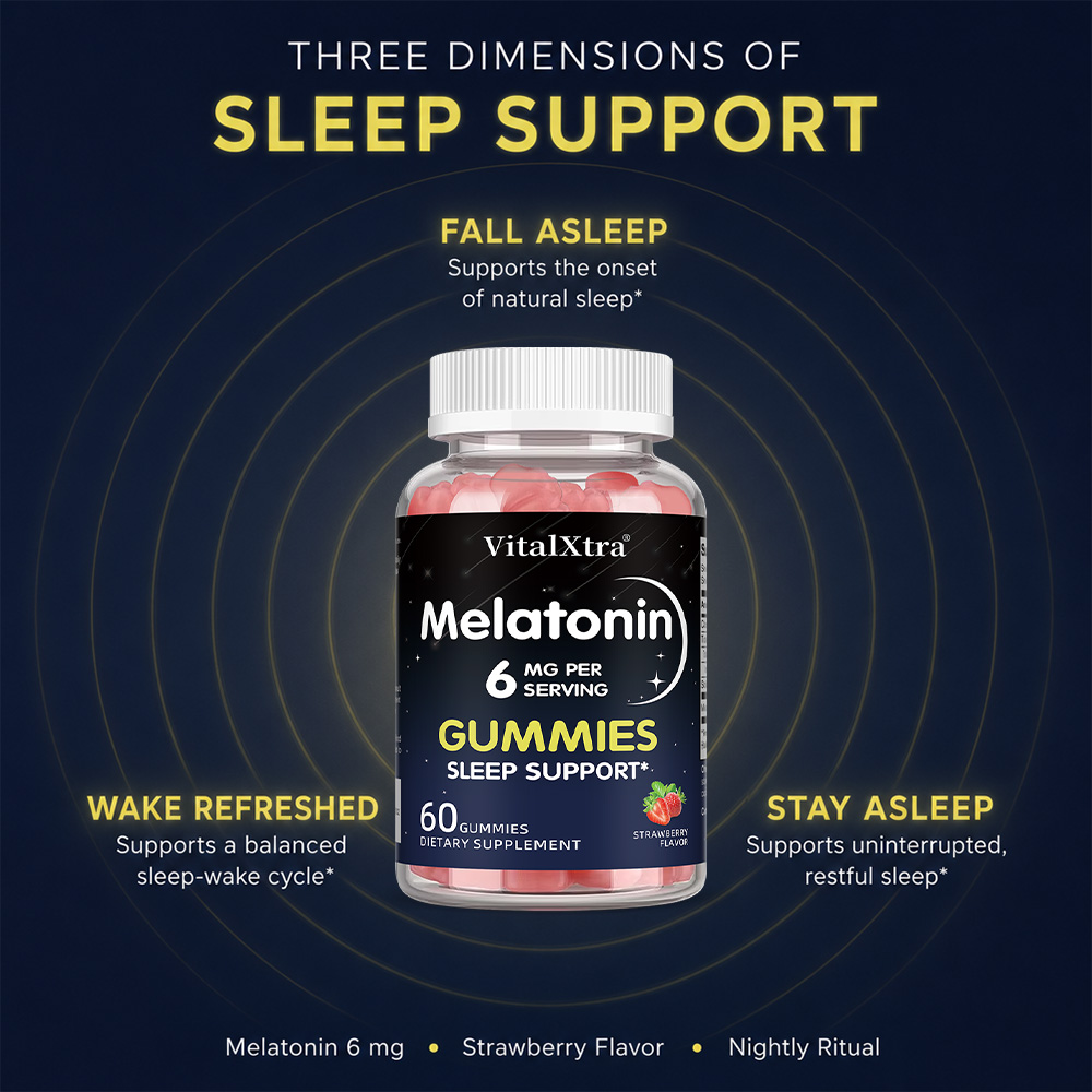 Melatonin Gummies 6mg, Natural - Melatonin Sleep Gummy ulasan dan harga
