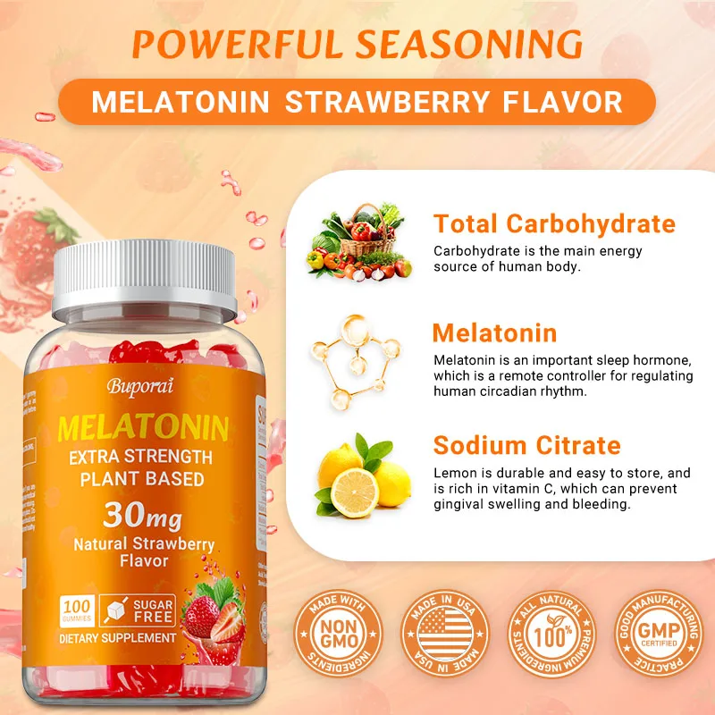 Melatonin 30mg - Relieves Anxi - Melatonin Sleep Gummy ulasan dan harga