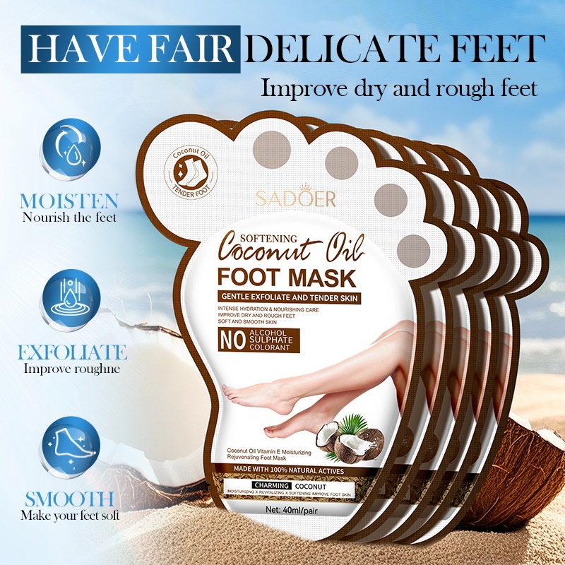 SADOER Coconut Foot Mask Moist - Mct Oil Coconut ulasan dan harga