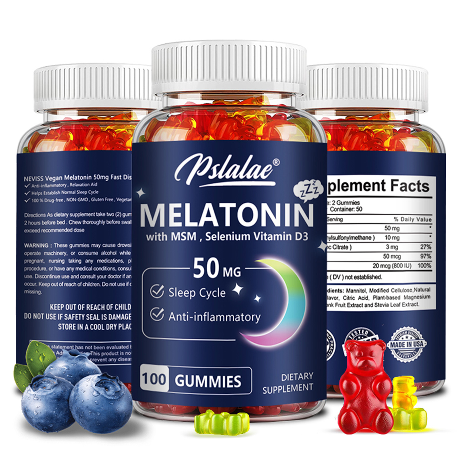 Melatonin Gummies 50mg - Sleep - Melatonin Sleep Gummy ulasan dan harga
