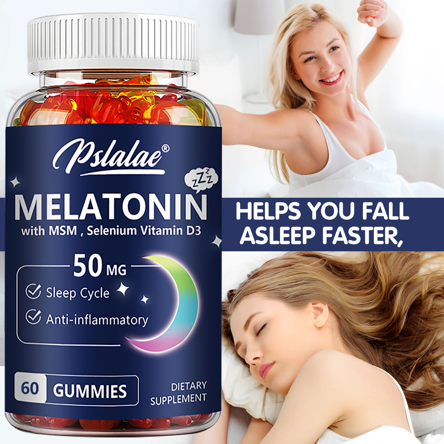Melatonin Gummies 50mg - Anxie - Melatonin Sleep Gummy ulasan dan harga