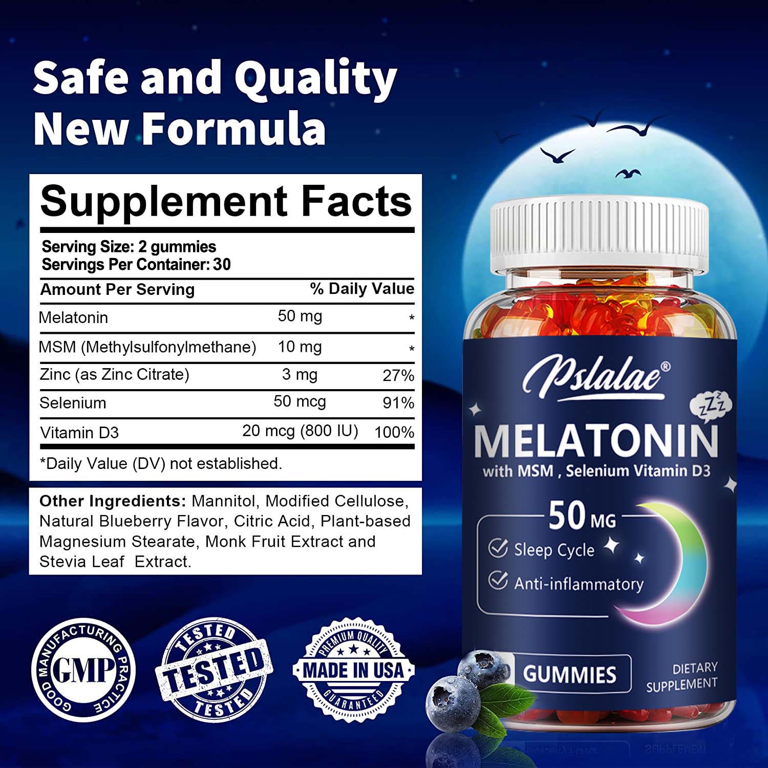 Melatonin Gummies 50mg - Anxie - Melatonin Sleep Gummy ulasan dan harga